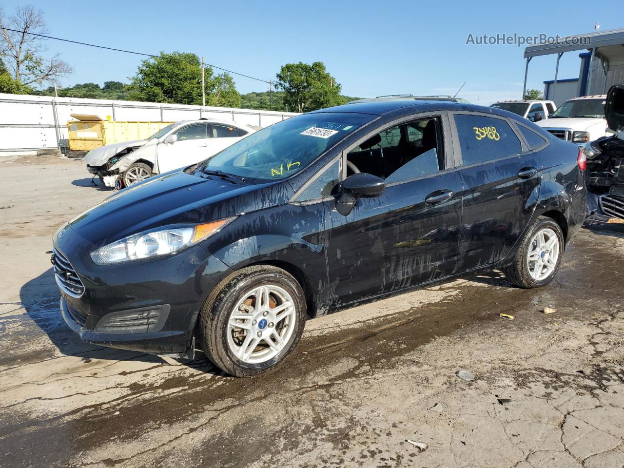 2019 Ford Fiesta Se Черный vin: 3FADP4BJ7KM157878