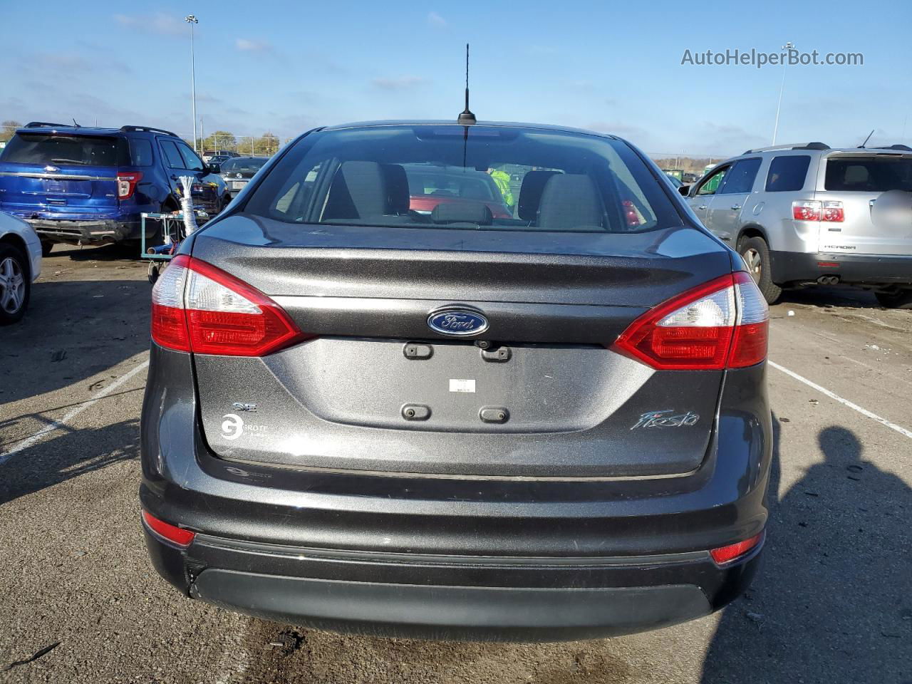 2019 Ford Fiesta Se Gray vin: 3FADP4BJ7KM157962