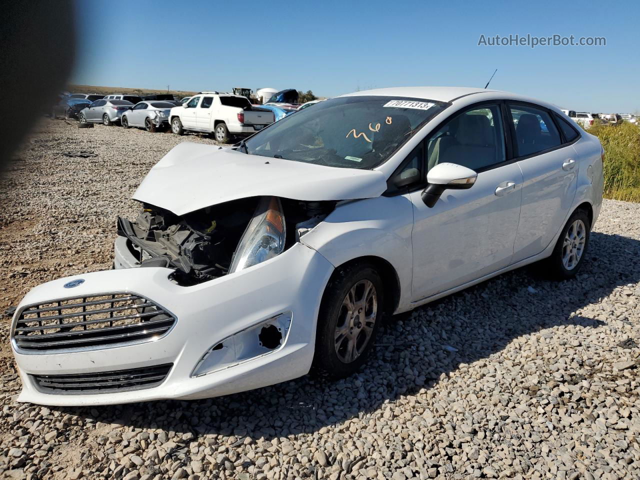 2015 Ford Fiesta Se White vin: 3FADP4BJ8FM146328