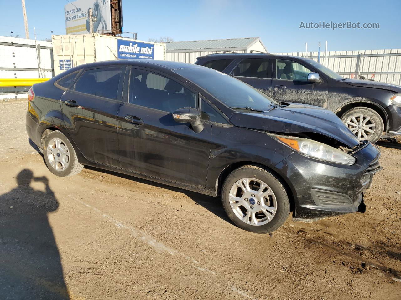 2015 Ford Fiesta Se Black vin: 3FADP4BJ8FM214109