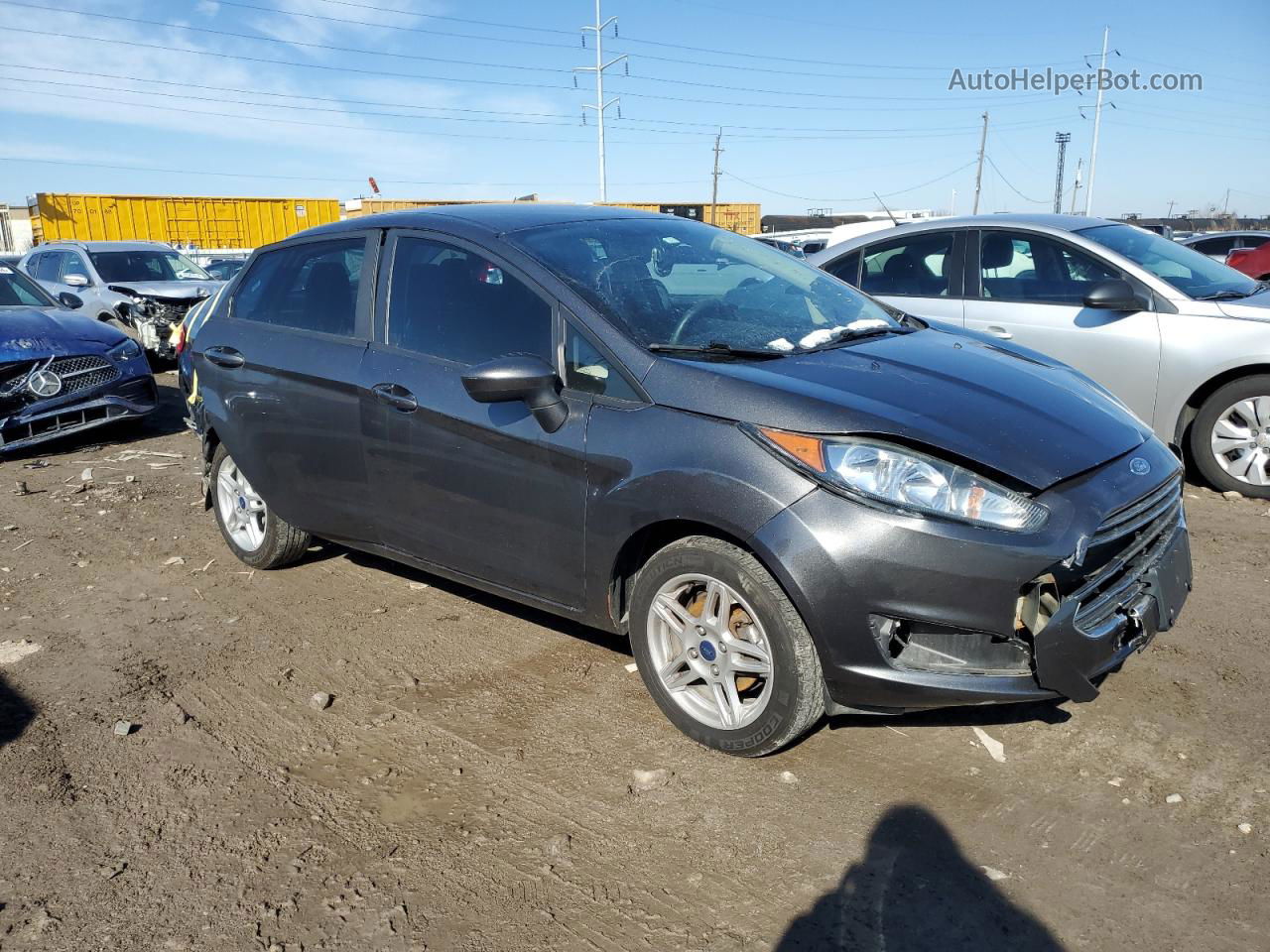 2017 Ford Fiesta Se Серый vin: 3FADP4BJ8HM110660