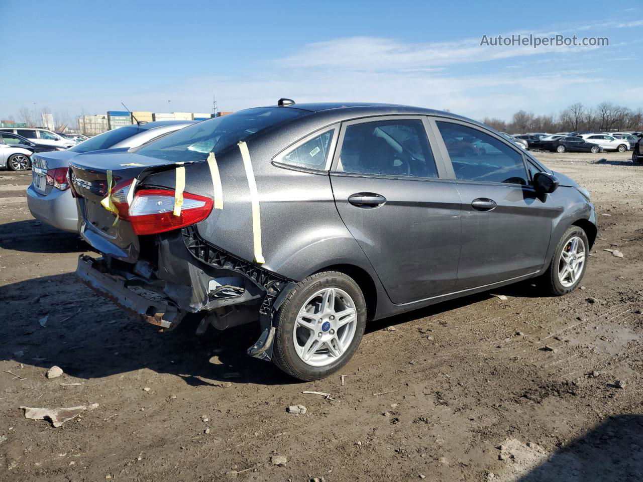 2017 Ford Fiesta Se Gray vin: 3FADP4BJ8HM110660