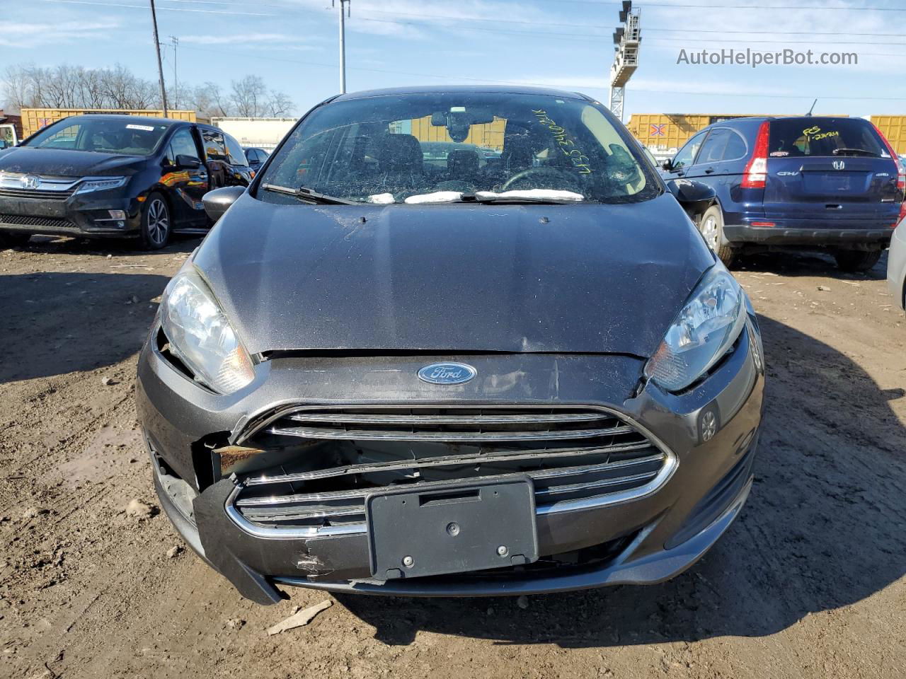 2017 Ford Fiesta Se Gray vin: 3FADP4BJ8HM110660