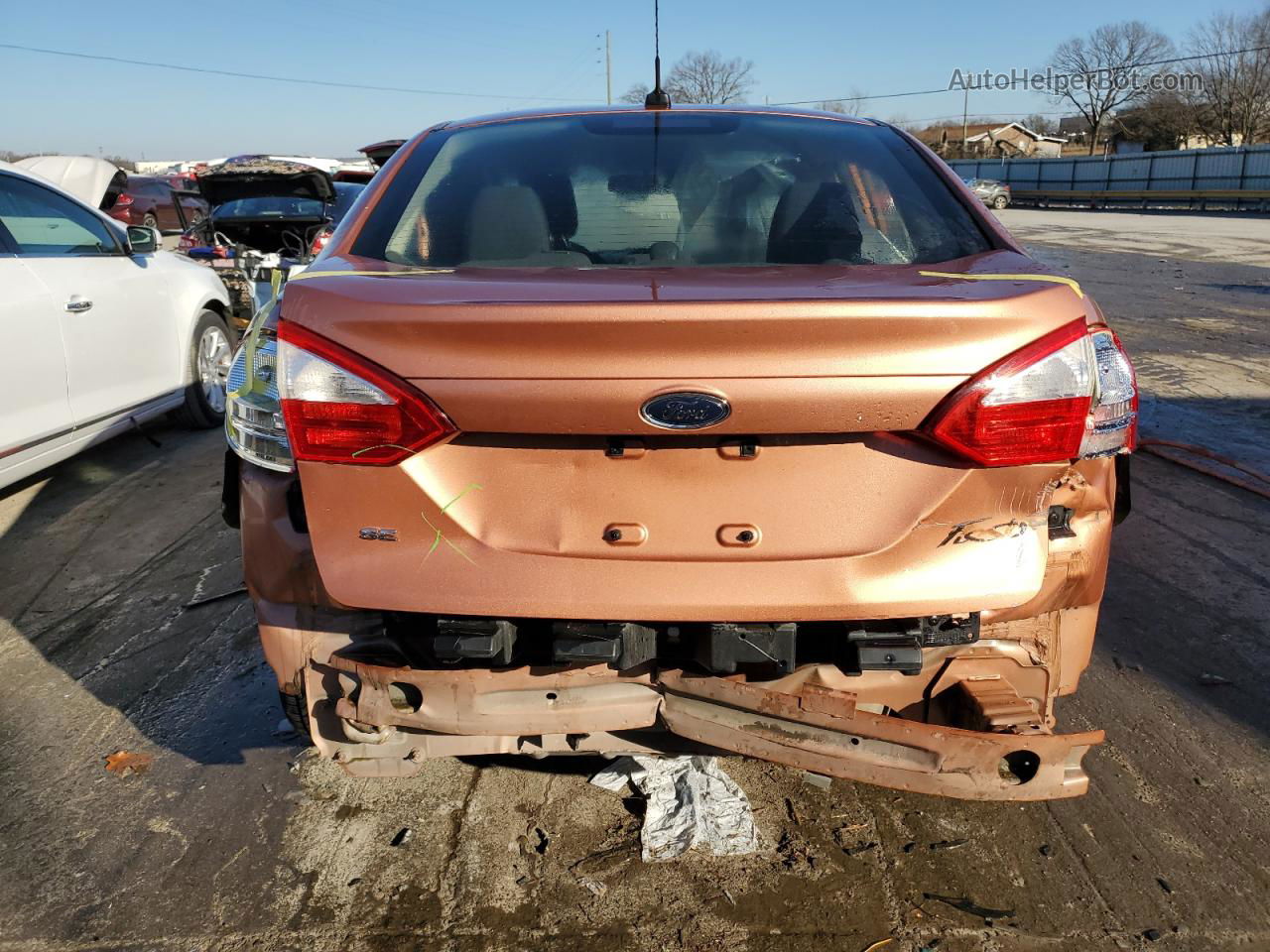 2017 Ford Fiesta Se Orange vin: 3FADP4BJ8HM135879