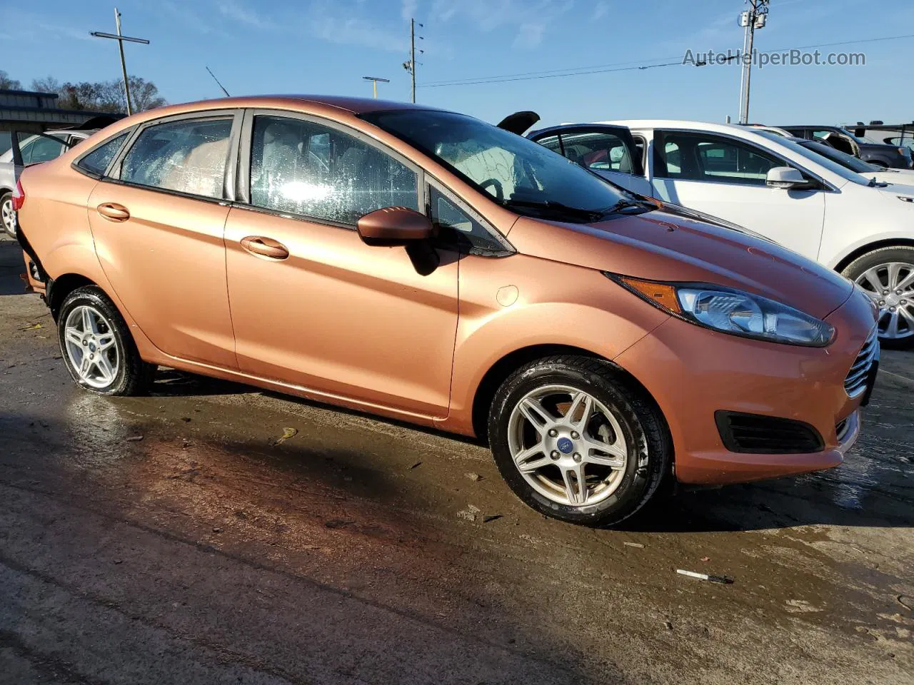 2017 Ford Fiesta Se Orange vin: 3FADP4BJ8HM135879