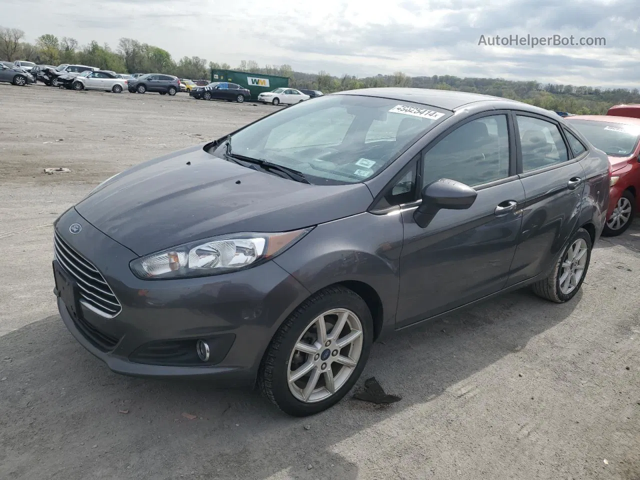 2019 Ford Fiesta Se Gray vin: 3FADP4BJ8KM105272