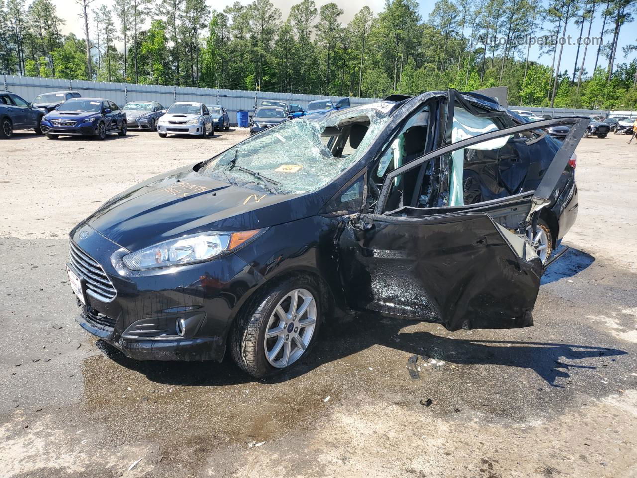 2019 Ford Fiesta Se Black vin: 3FADP4BJ8KM108706