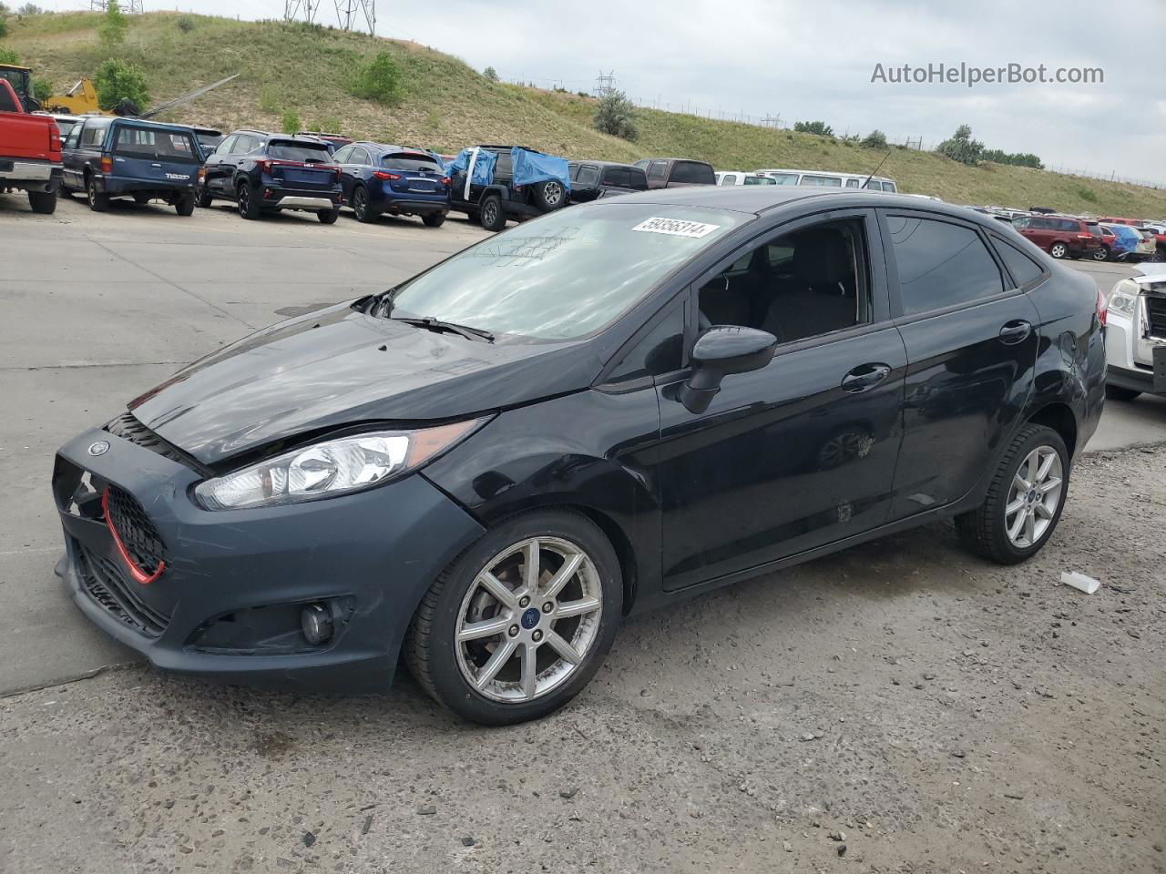 2019 Ford Fiesta Se Черный vin: 3FADP4BJ8KM148820