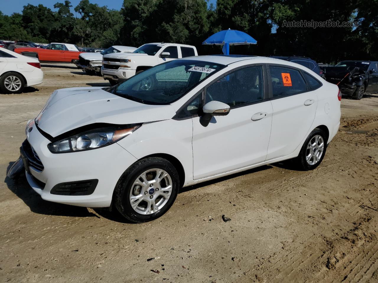 2016 Ford Fiesta Se White vin: 3FADP4BJ9GM182871