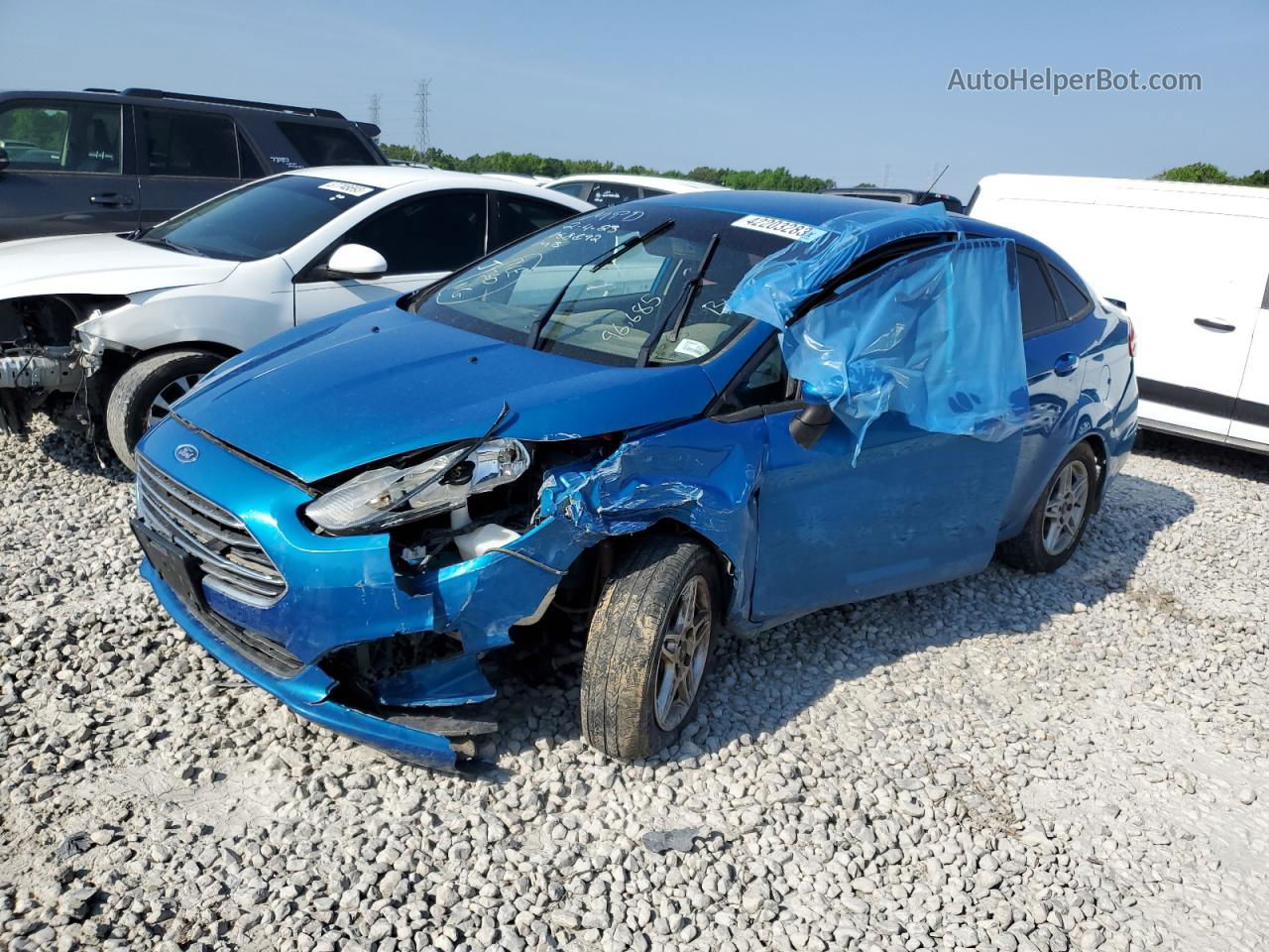 2017 Ford Fiesta Se Blue vin: 3FADP4BJ9HM104155