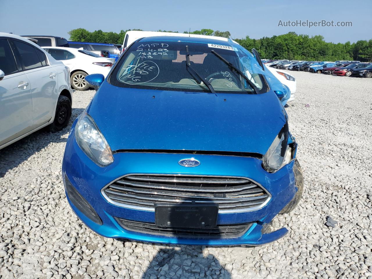 2017 Ford Fiesta Se Blue vin: 3FADP4BJ9HM104155