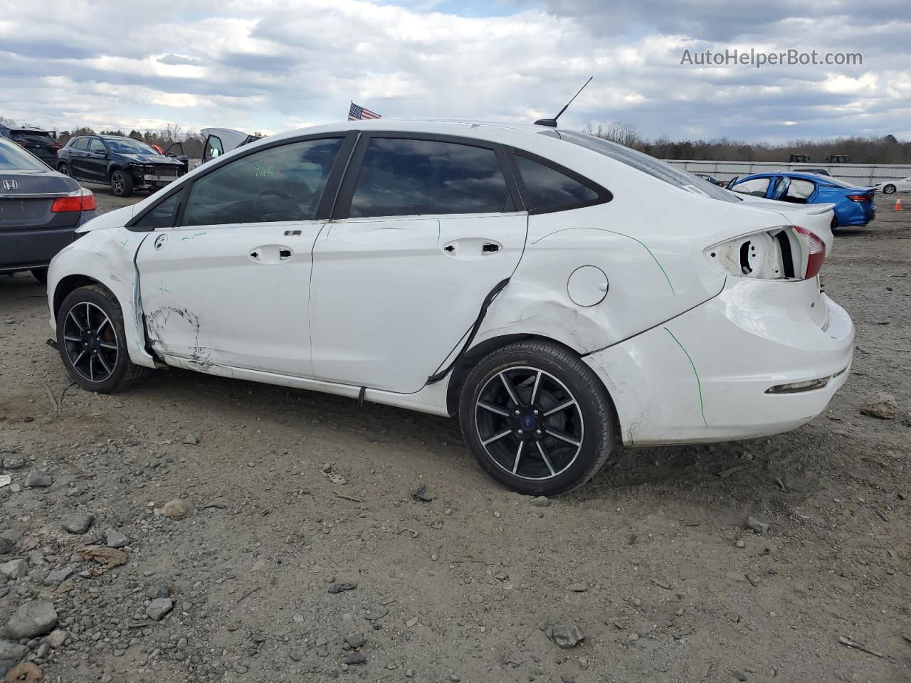 2017 Ford Fiesta Se White vin: 3FADP4BJ9HM170382