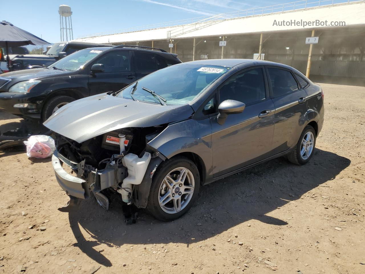 2019 Ford Fiesta Se Gray vin: 3FADP4BJ9KM120220