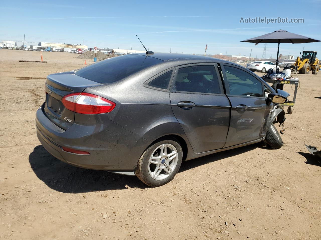 2019 Ford Fiesta Se Gray vin: 3FADP4BJ9KM120220