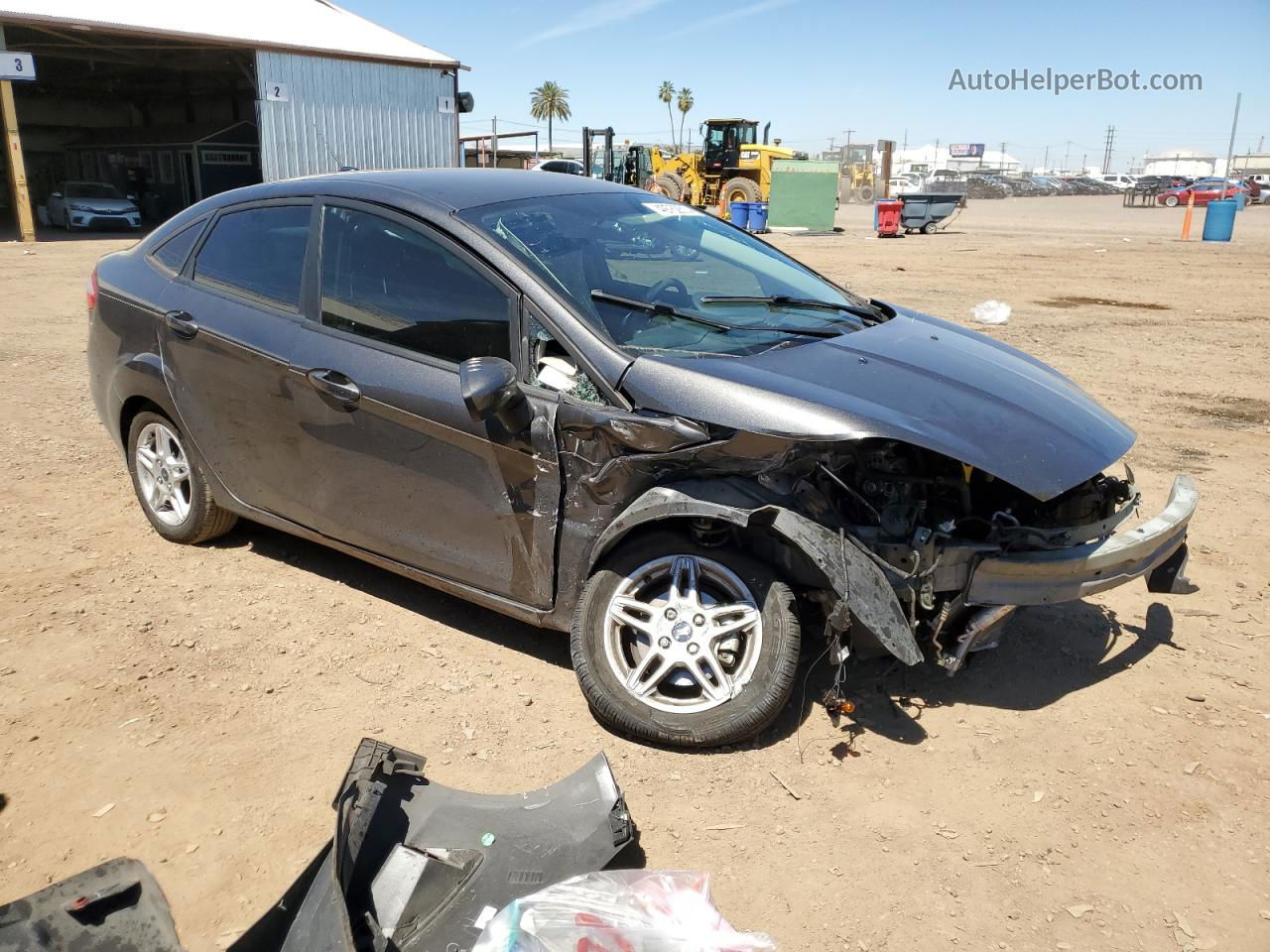 2019 Ford Fiesta Se Gray vin: 3FADP4BJ9KM120220