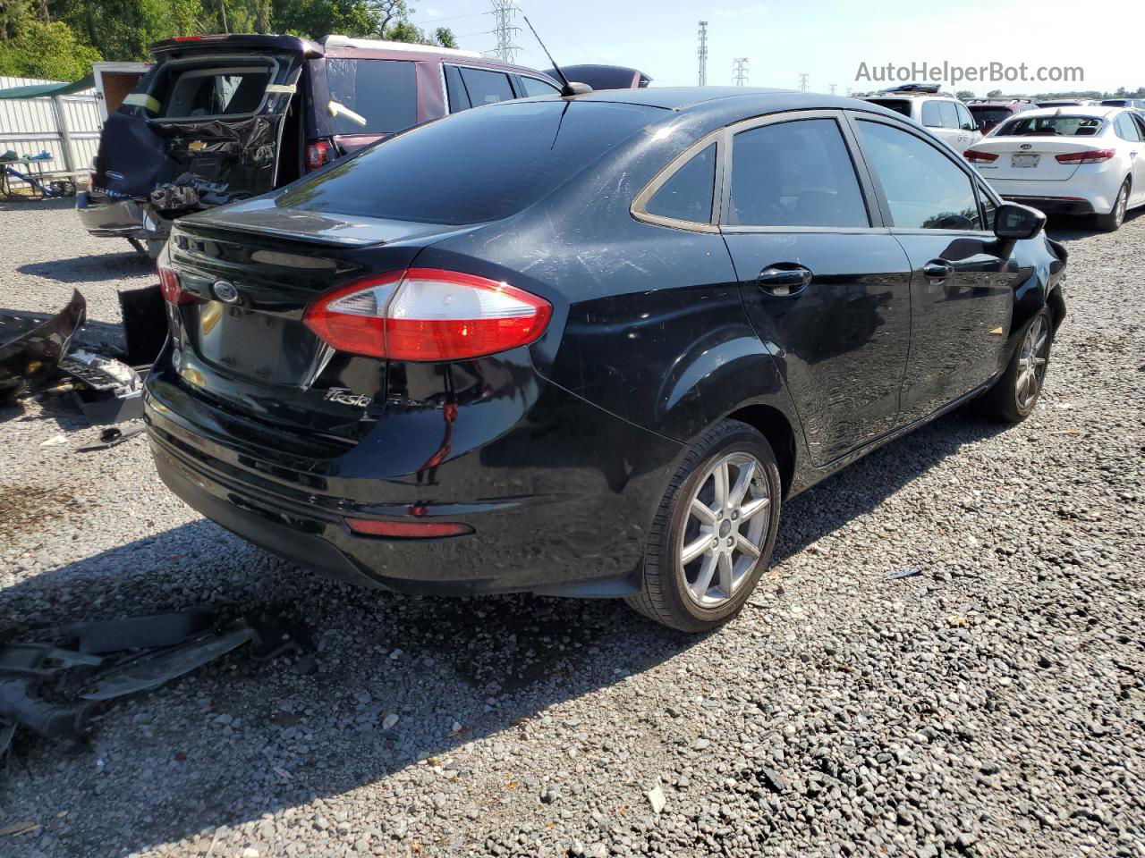 2019 Ford Fiesta Se Black vin: 3FADP4BJ9KM143237