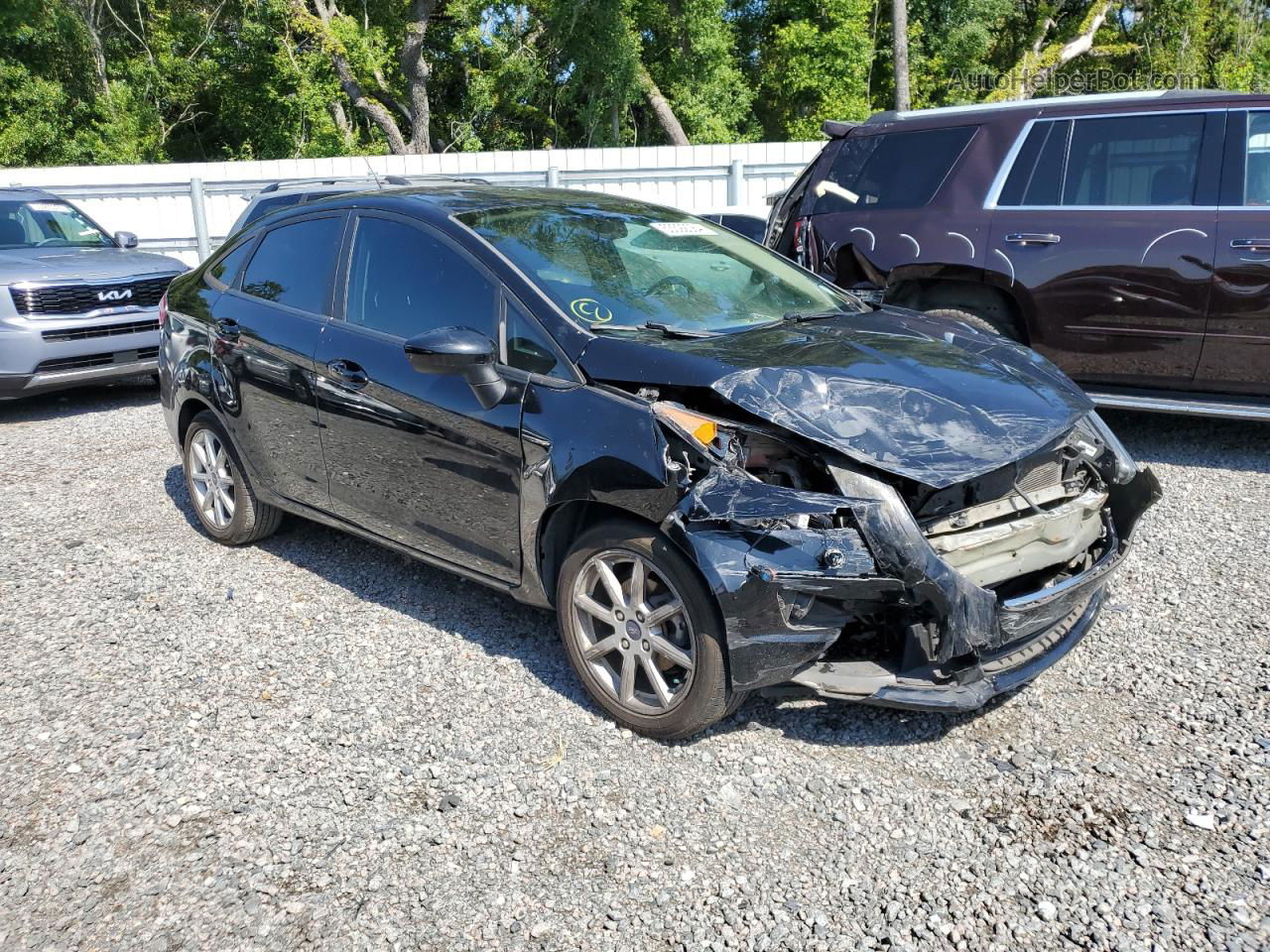 2019 Ford Fiesta Se Black vin: 3FADP4BJ9KM143237