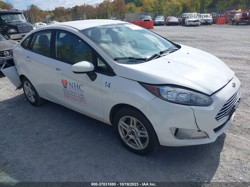 2019 Ford Fiesta Se White vin: 3FADP4BJ9KM146767