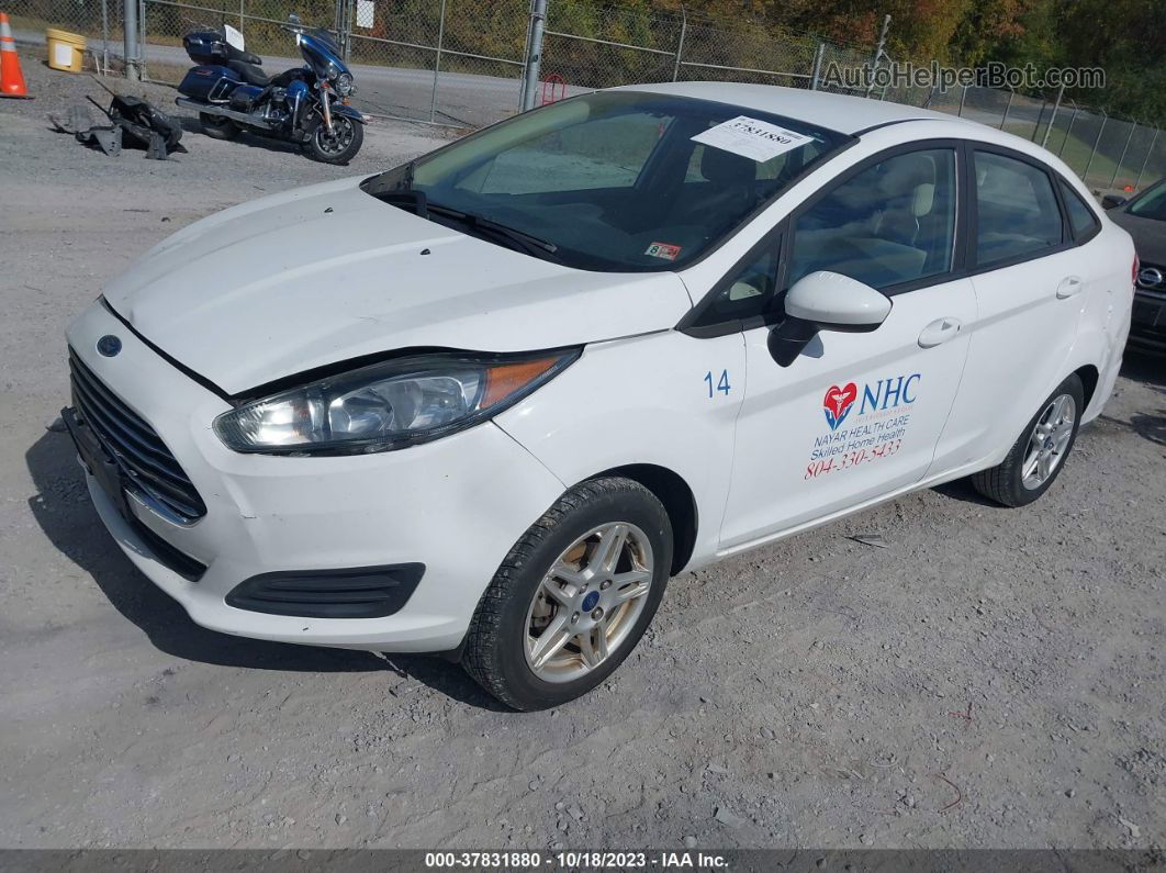 2019 Ford Fiesta Se White vin: 3FADP4BJ9KM146767