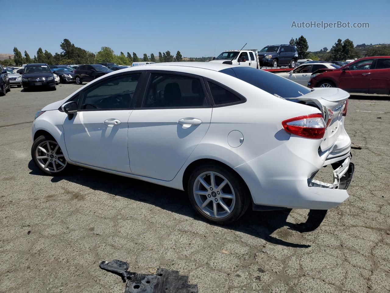 2019 Ford Fiesta Se White vin: 3FADP4BJ9KM148454