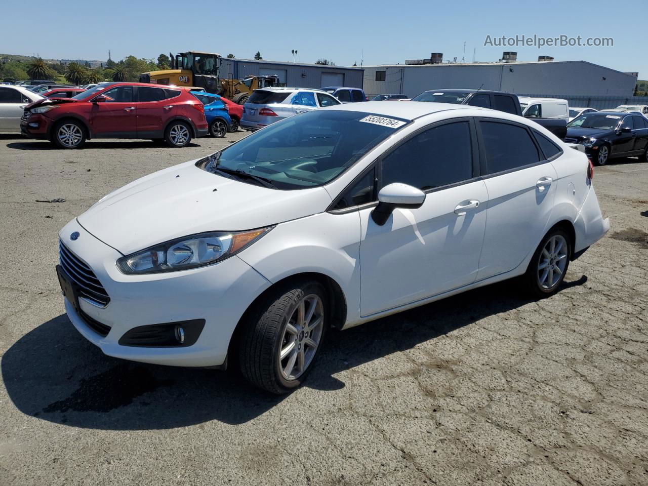 2019 Ford Fiesta Se White vin: 3FADP4BJ9KM148454