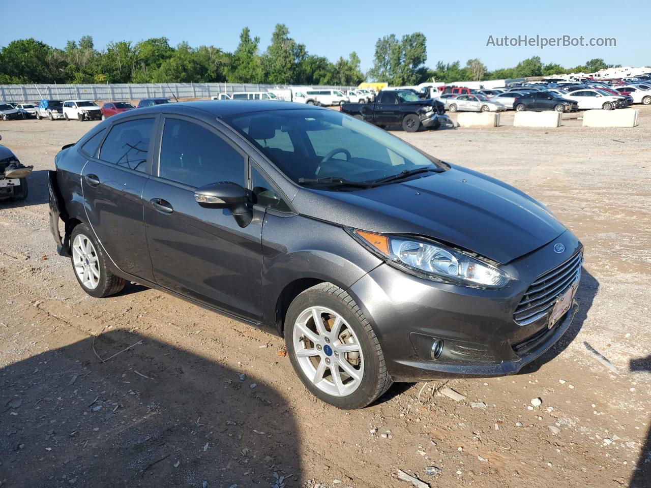 2019 Ford Fiesta Se Gray vin: 3FADP4BJ9KM154724