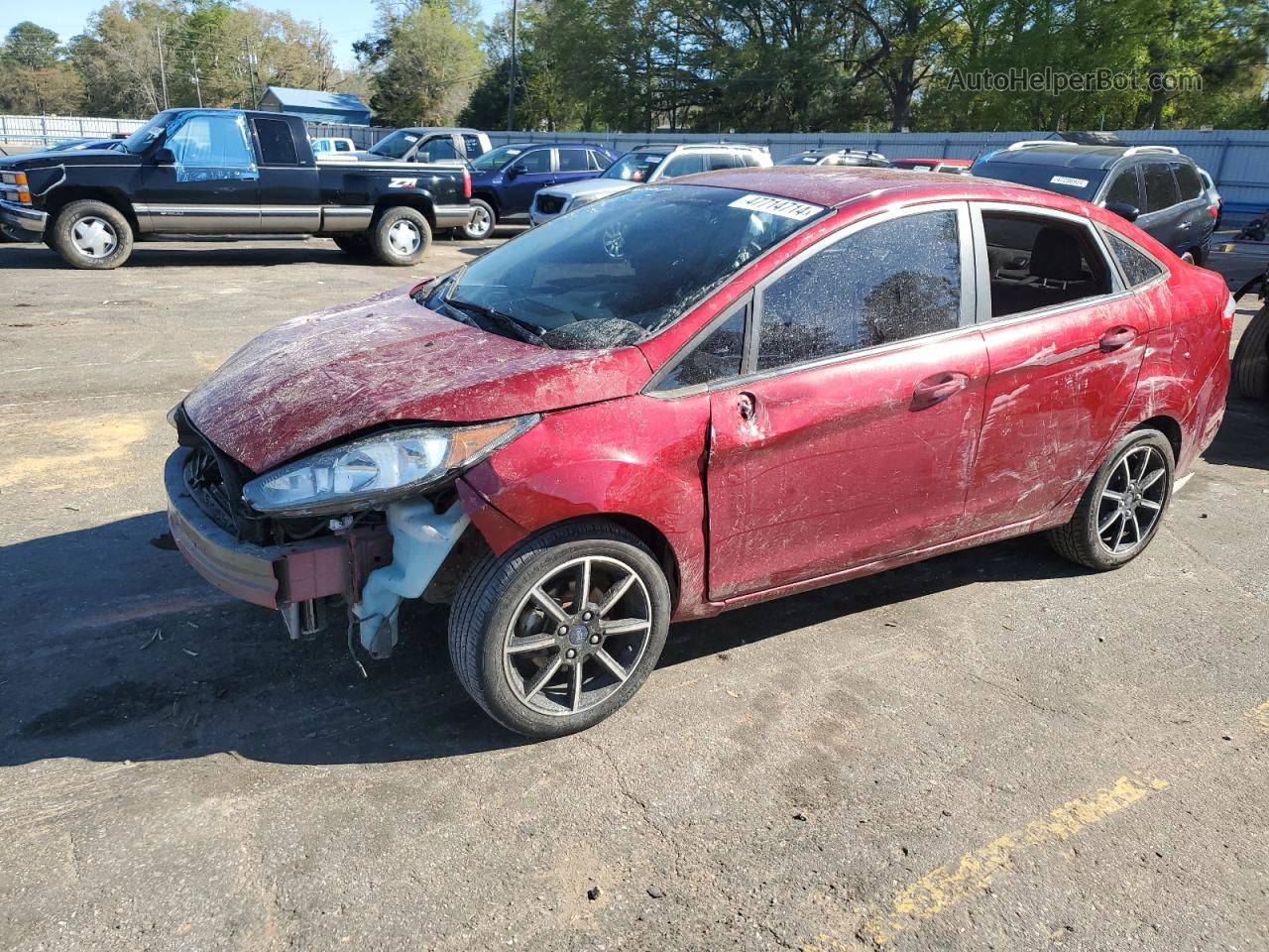 2016 Ford Fiesta Se Maroon vin: 3FADP4BJXGM144159