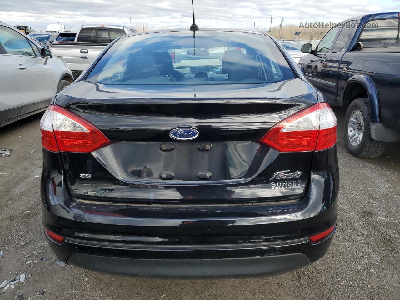 2017 Ford Fiesta Se Black vin: 3FADP4BJXHM109820