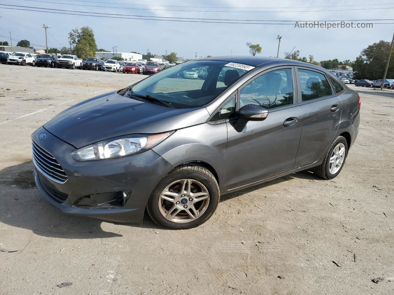 2019 Ford Fiesta Se Gray vin: 3FADP4BJXKM121165