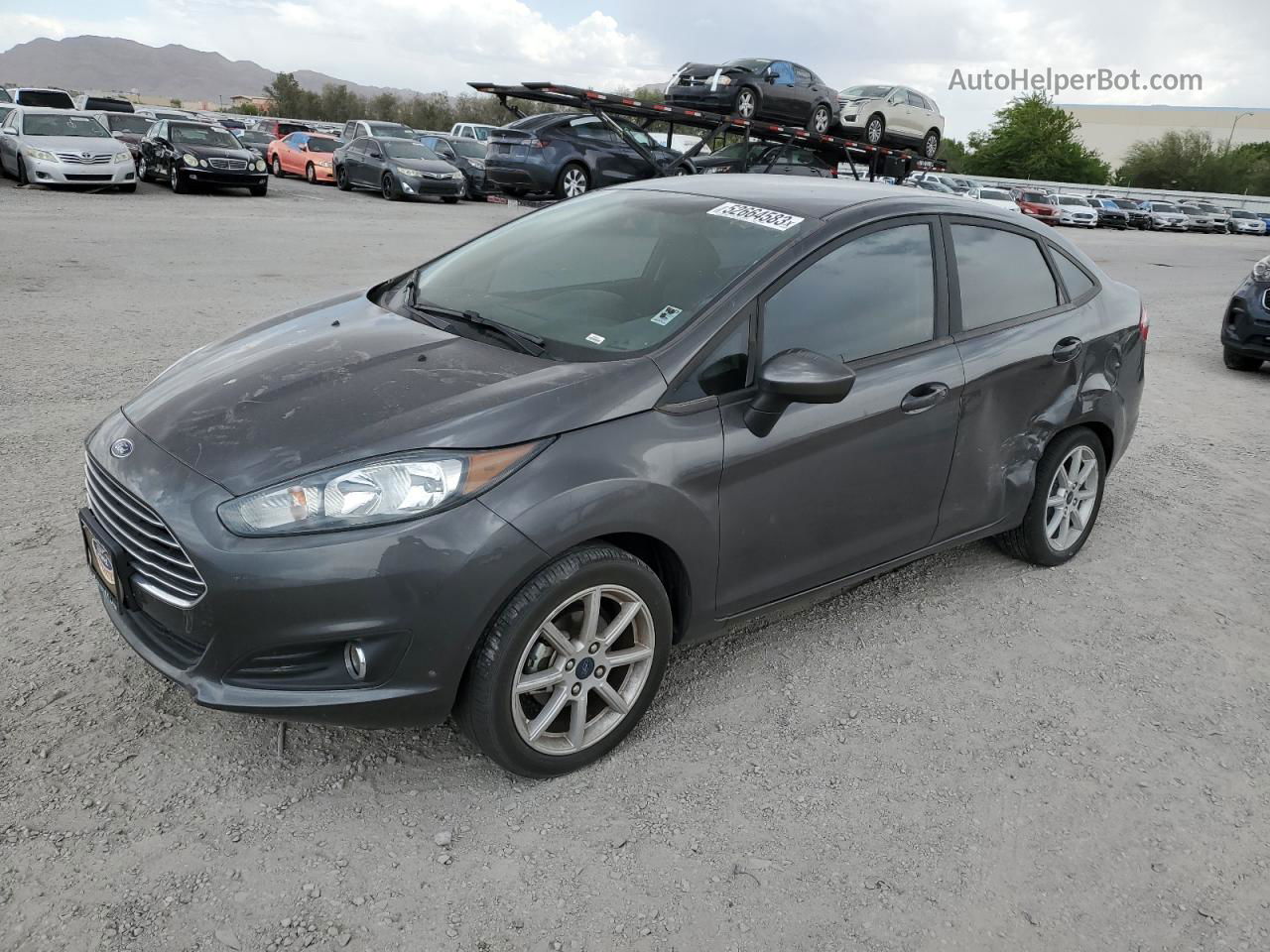 2019 Ford Fiesta Se Gray vin: 3FADP4BJXKM127628