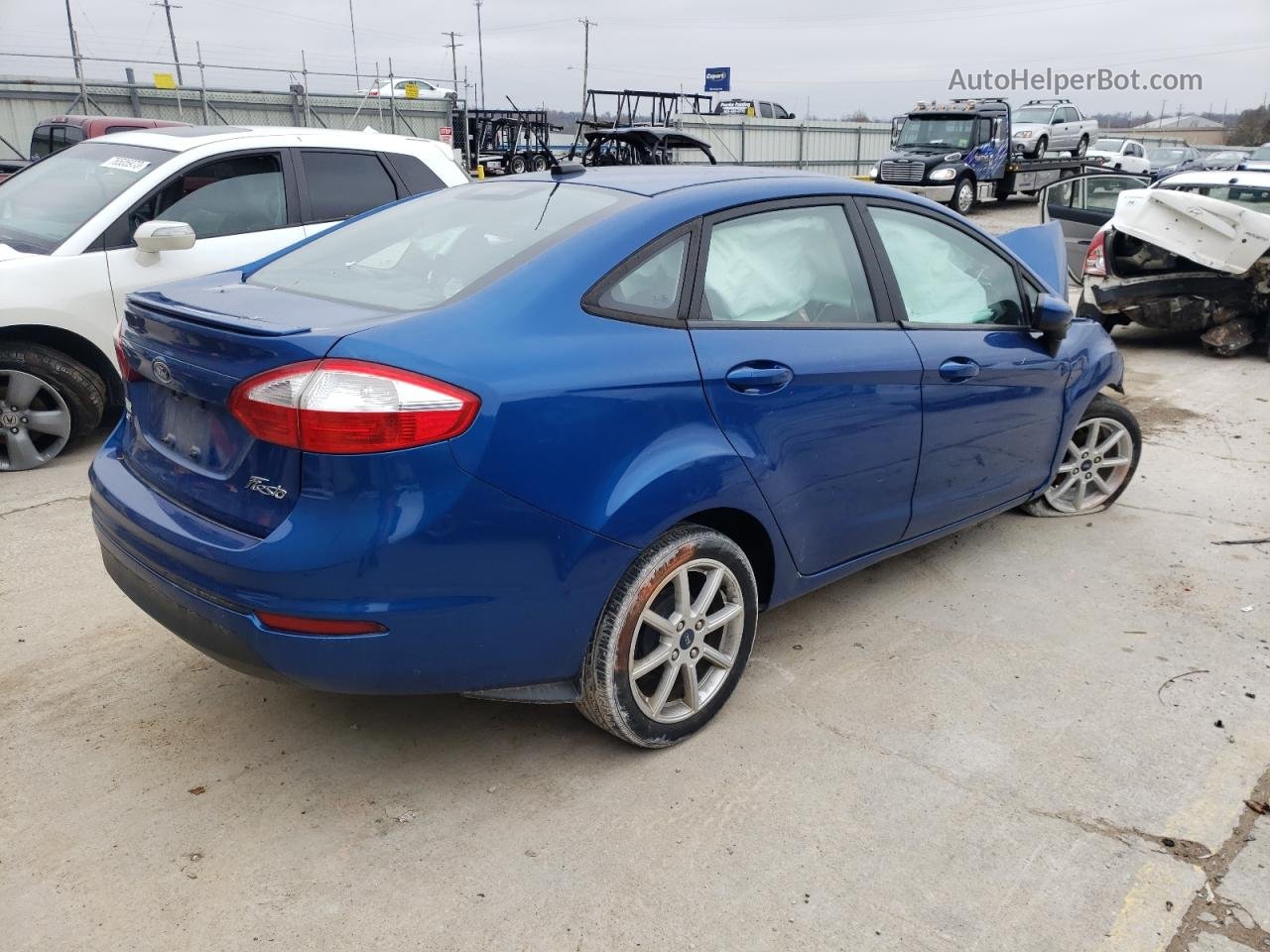 2019 Ford Fiesta Se Blue vin: 3FADP4BJXKM143991