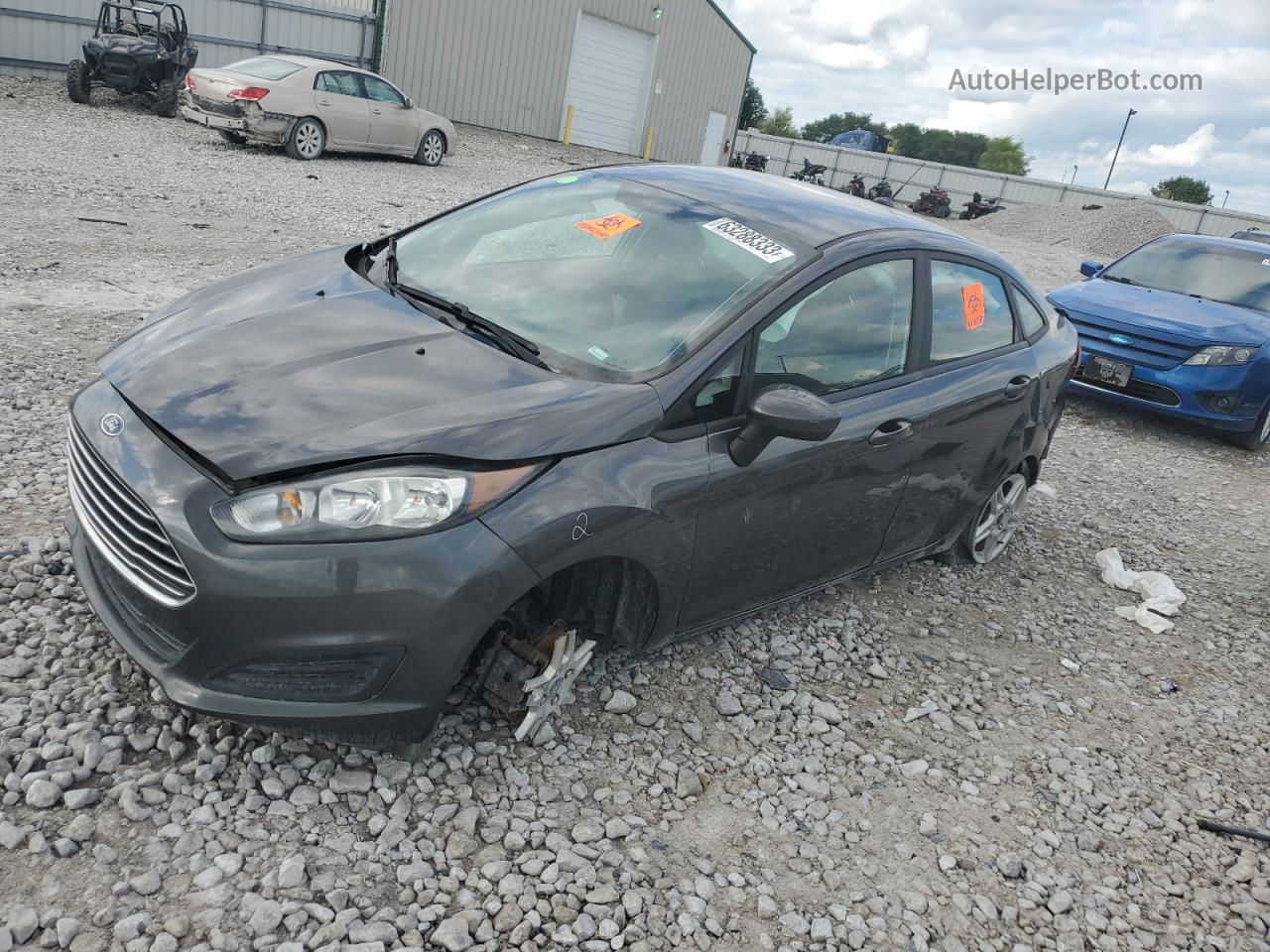 2019 Ford Fiesta Se Gray vin: 3FADP4BJXKM155266