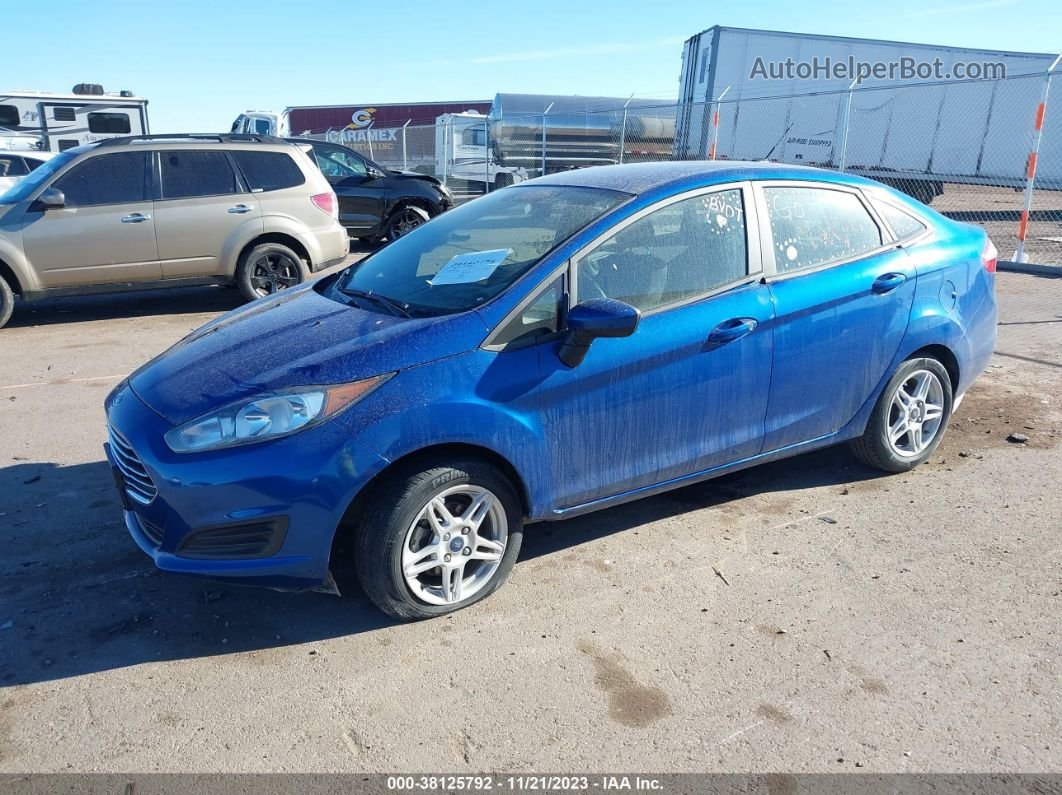 2019 Ford Fiesta Se Blue vin: 3FADP4BJXKM155946