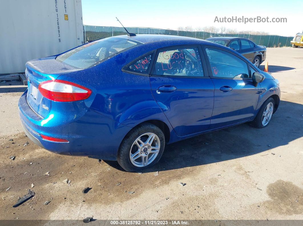 2019 Ford Fiesta Se Blue vin: 3FADP4BJXKM155946