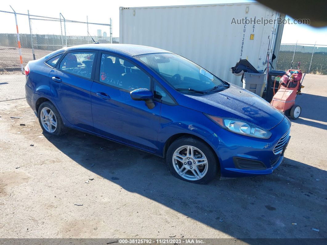 2019 Ford Fiesta Se Blue vin: 3FADP4BJXKM155946