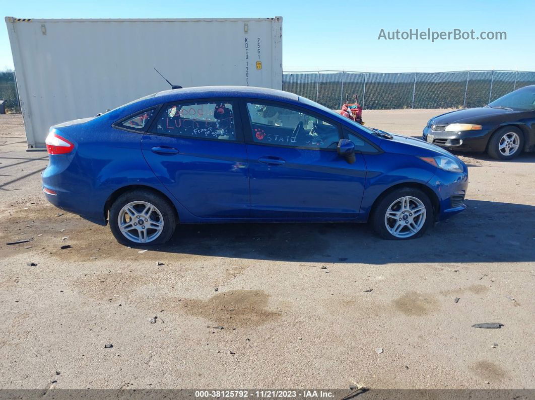 2019 Ford Fiesta Se Blue vin: 3FADP4BJXKM155946