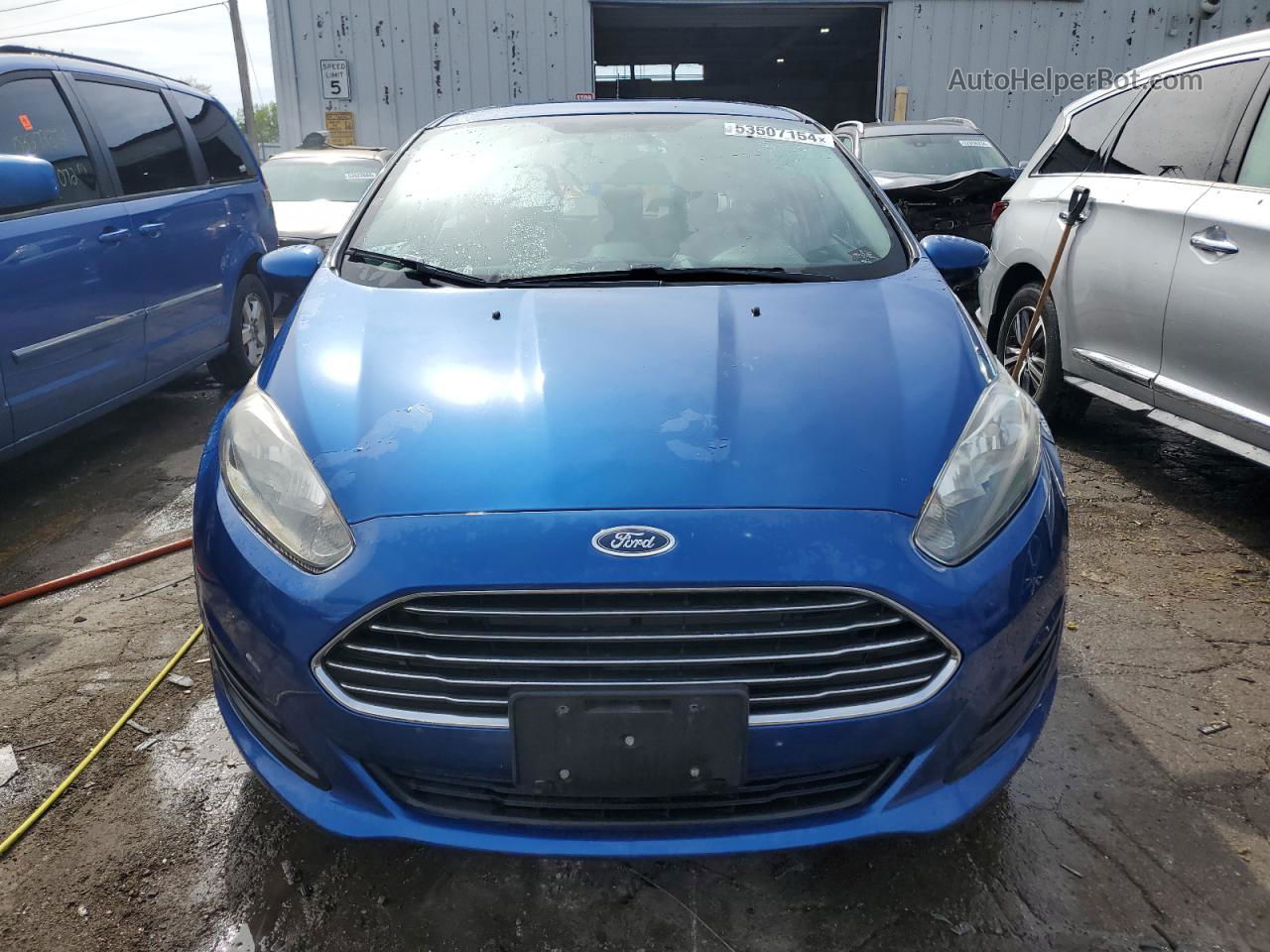 2019 Ford Fiesta Se Blue vin: 3FADP4BJXKM165179