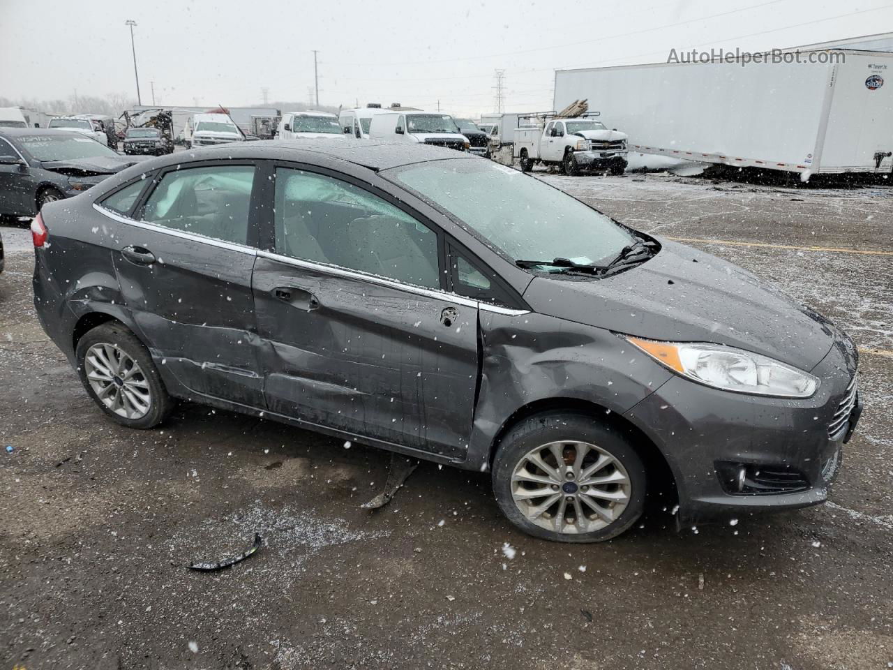 2017 Ford Fiesta Titanium Gray vin: 3FADP4CJ0HM123854