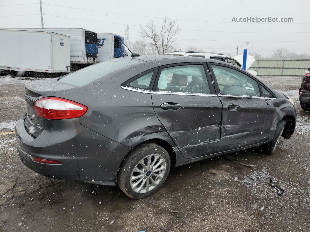 2017 Ford Fiesta Titanium Gray vin: 3FADP4CJ0HM123854