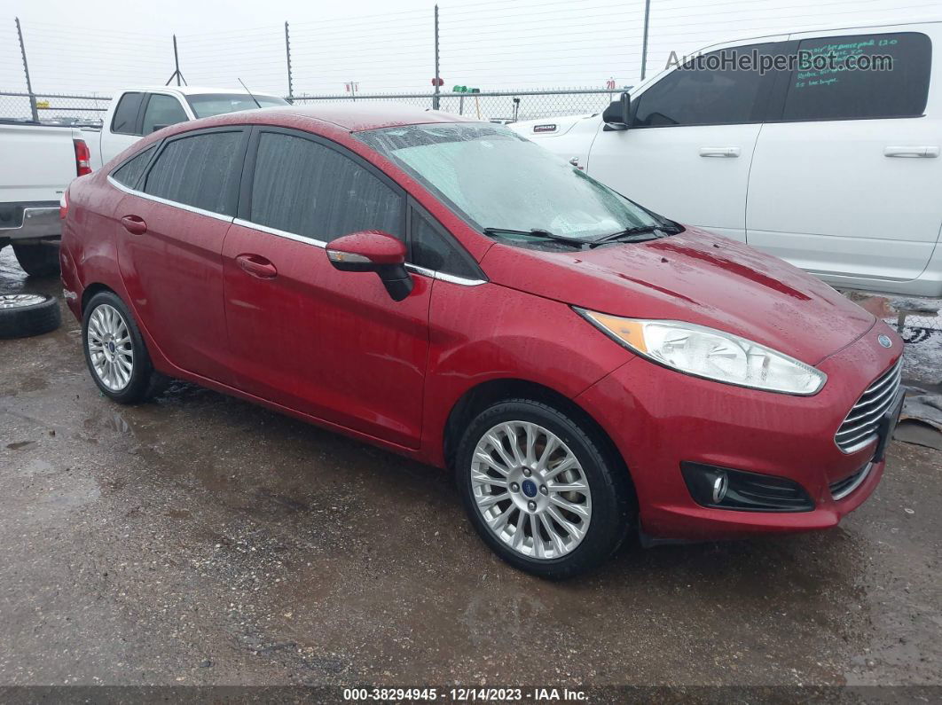 2015 Ford Fiesta Titanium Burgundy vin: 3FADP4CJ5FM151341