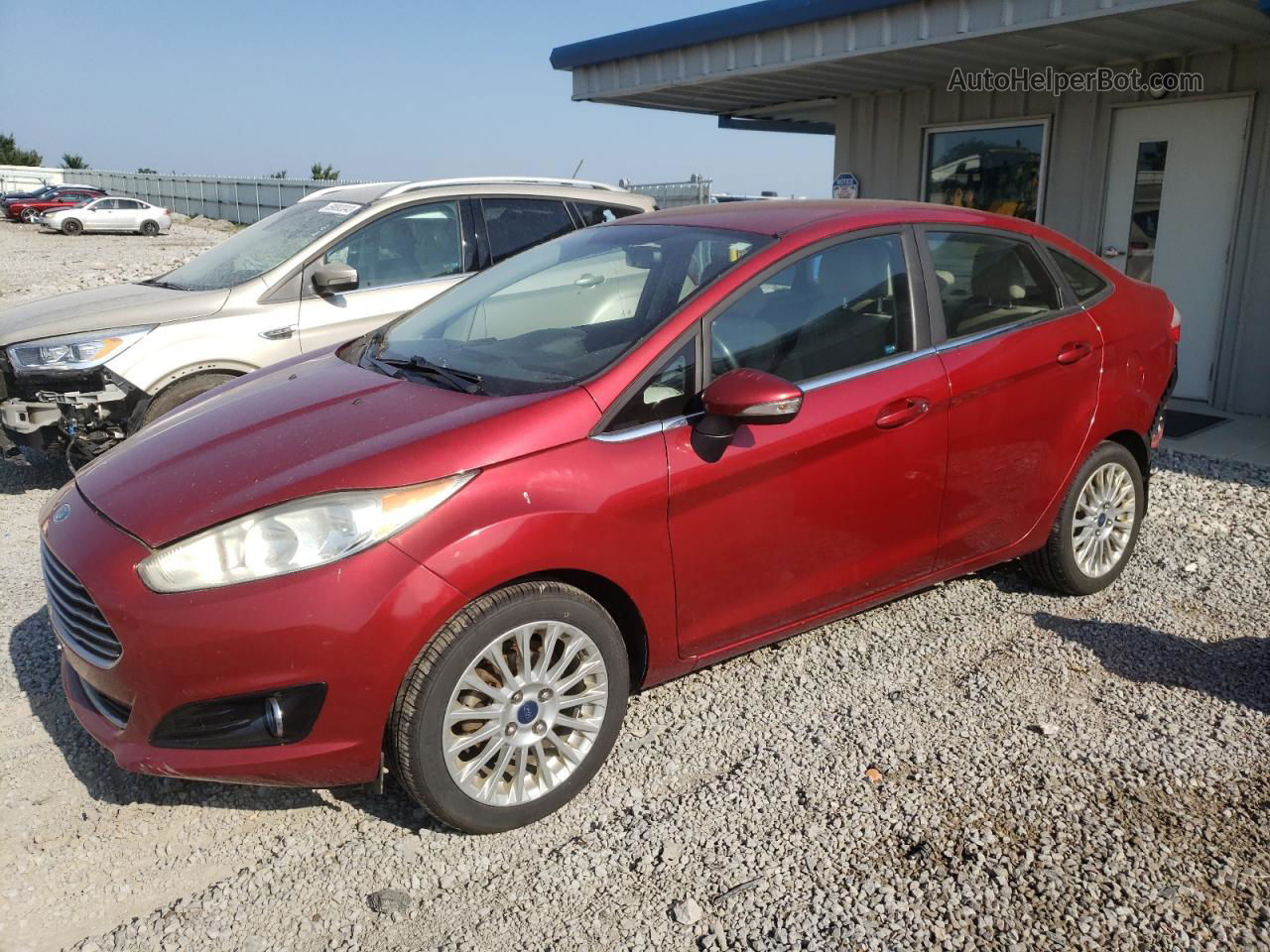 2015 Ford Fiesta Titanium Burgundy vin: 3FADP4CJ8FM181580