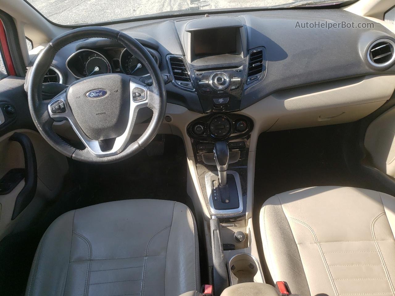 2015 Ford Fiesta Titanium Бордовый vin: 3FADP4CJ8FM181580