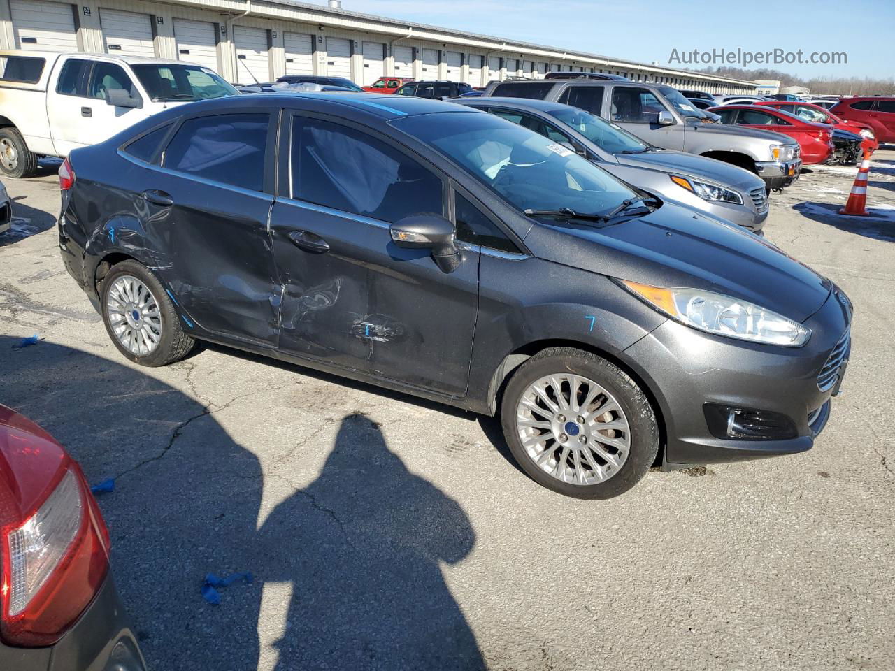 2015 Ford Fiesta Titanium Gray vin: 3FADP4CJ8FM209068