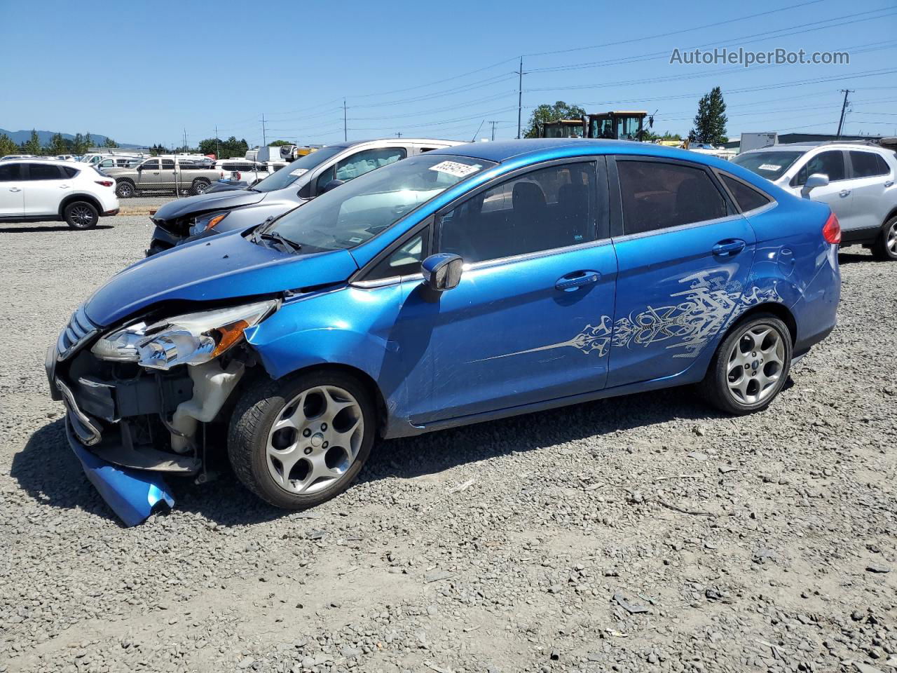 2011 Ford Fiesta Sel Blue vin: 3FADP4CJ9BM102413