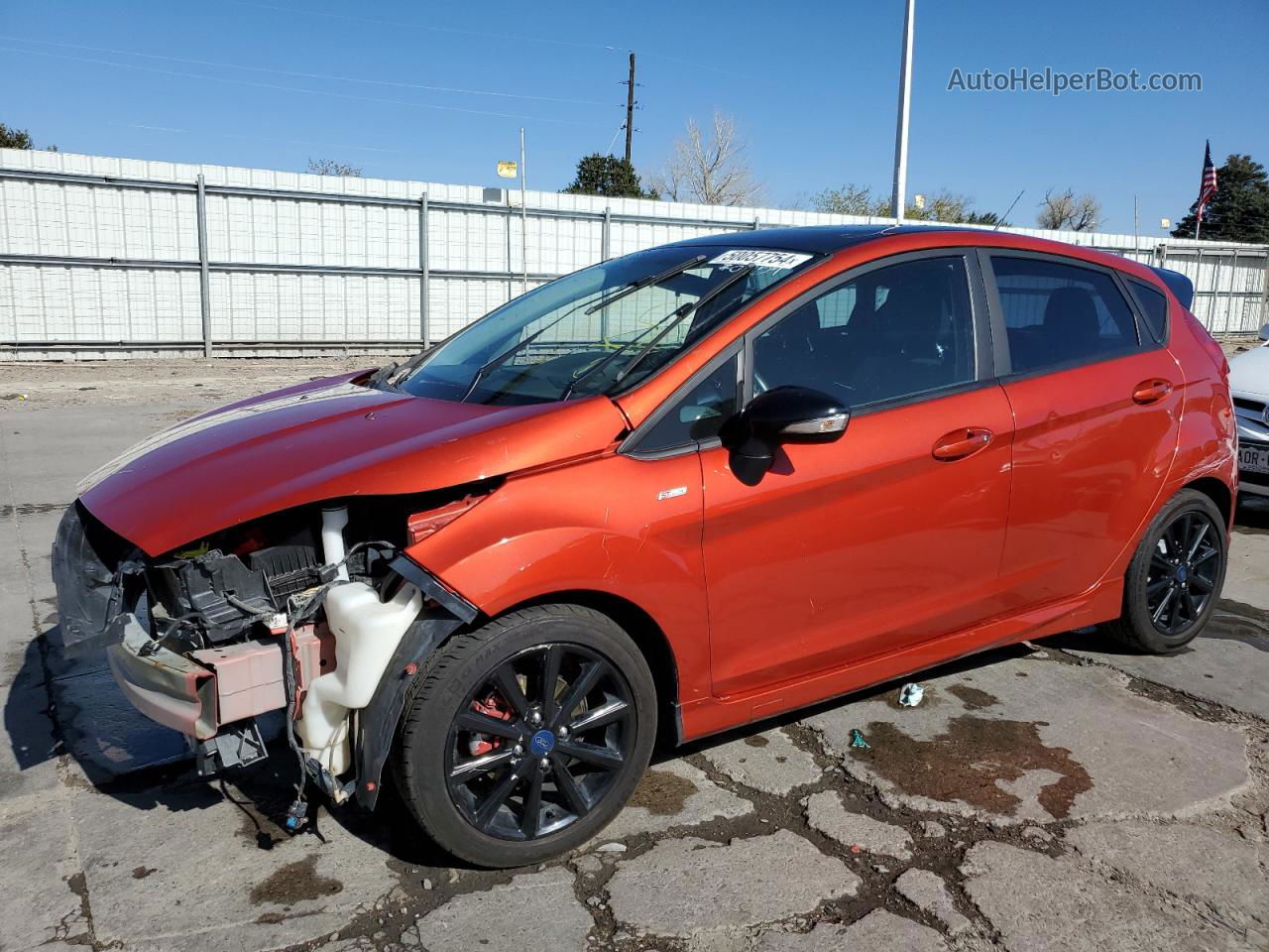 2019 Ford Fiesta St Orange vin: 3FADP4DJ1KM135422