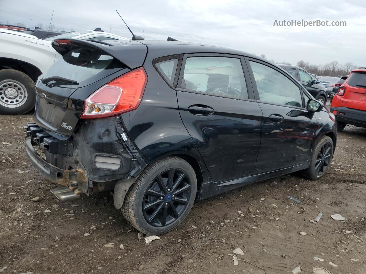 2019 Ford Fiesta St Черный vin: 3FADP4DJ5KM157844