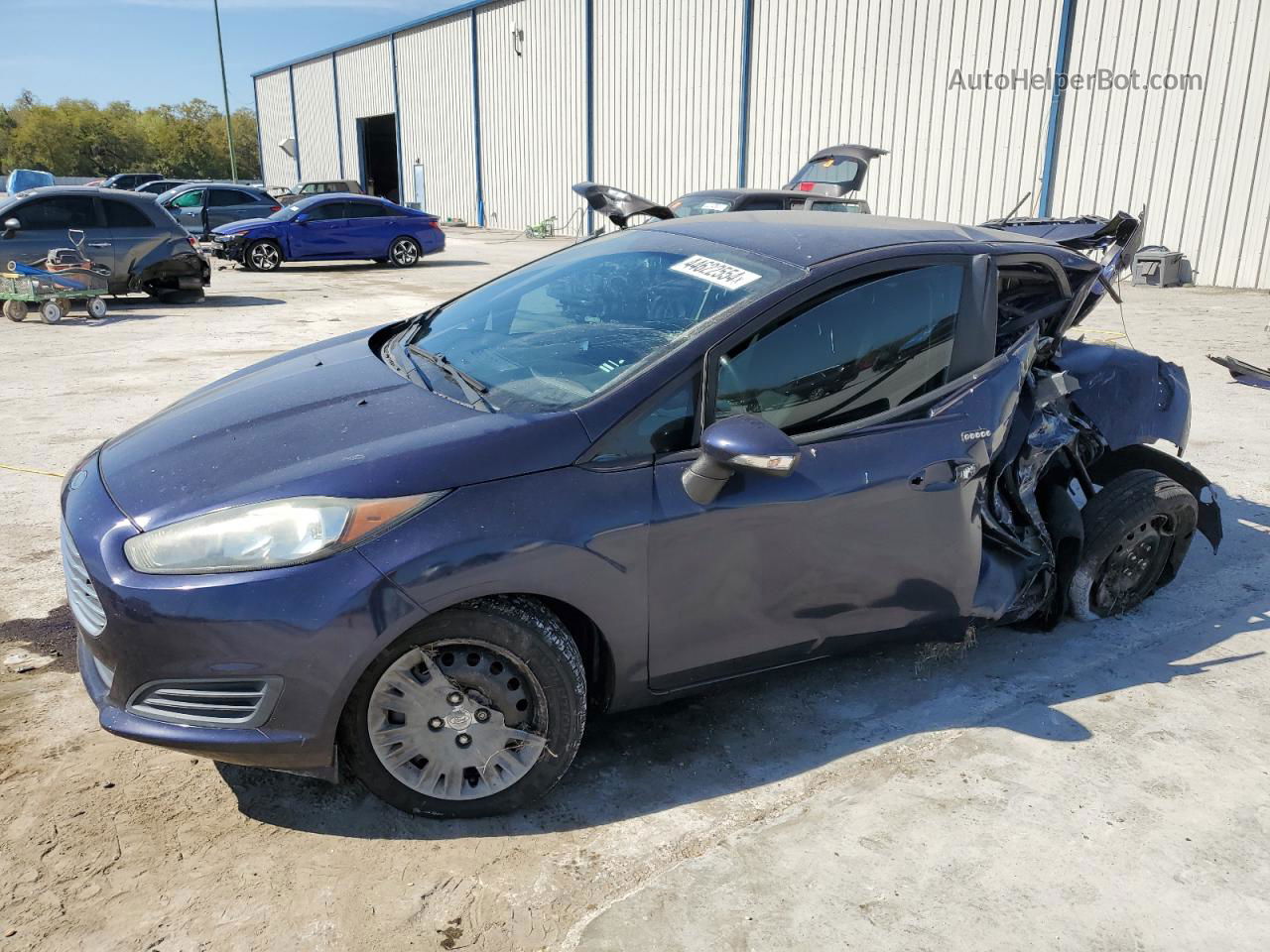 2016 Ford Fiesta Se Blue vin: 3FADP4EE4GM184588