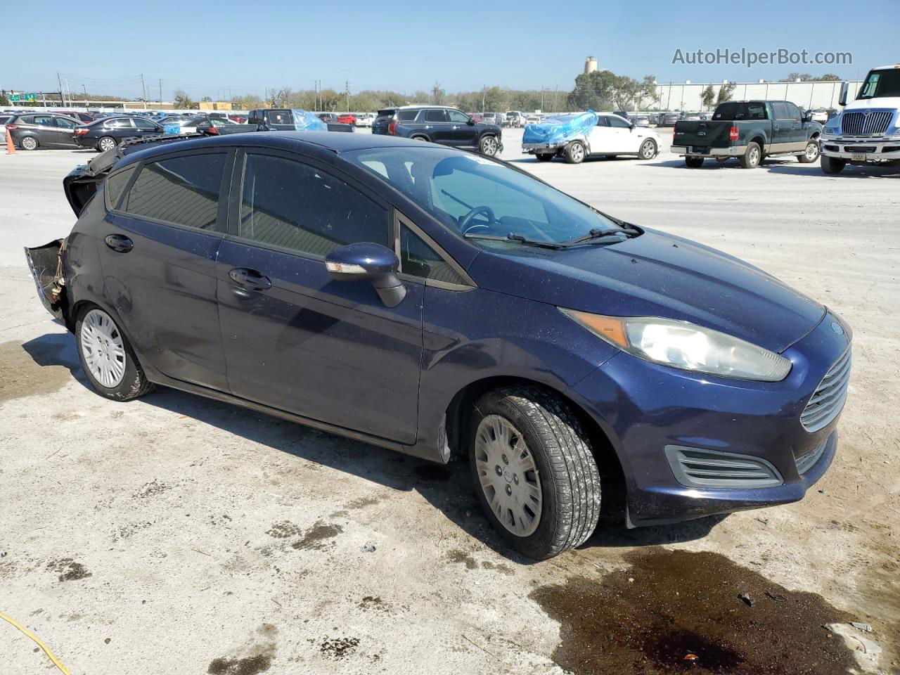 2016 Ford Fiesta Se Blue vin: 3FADP4EE4GM184588