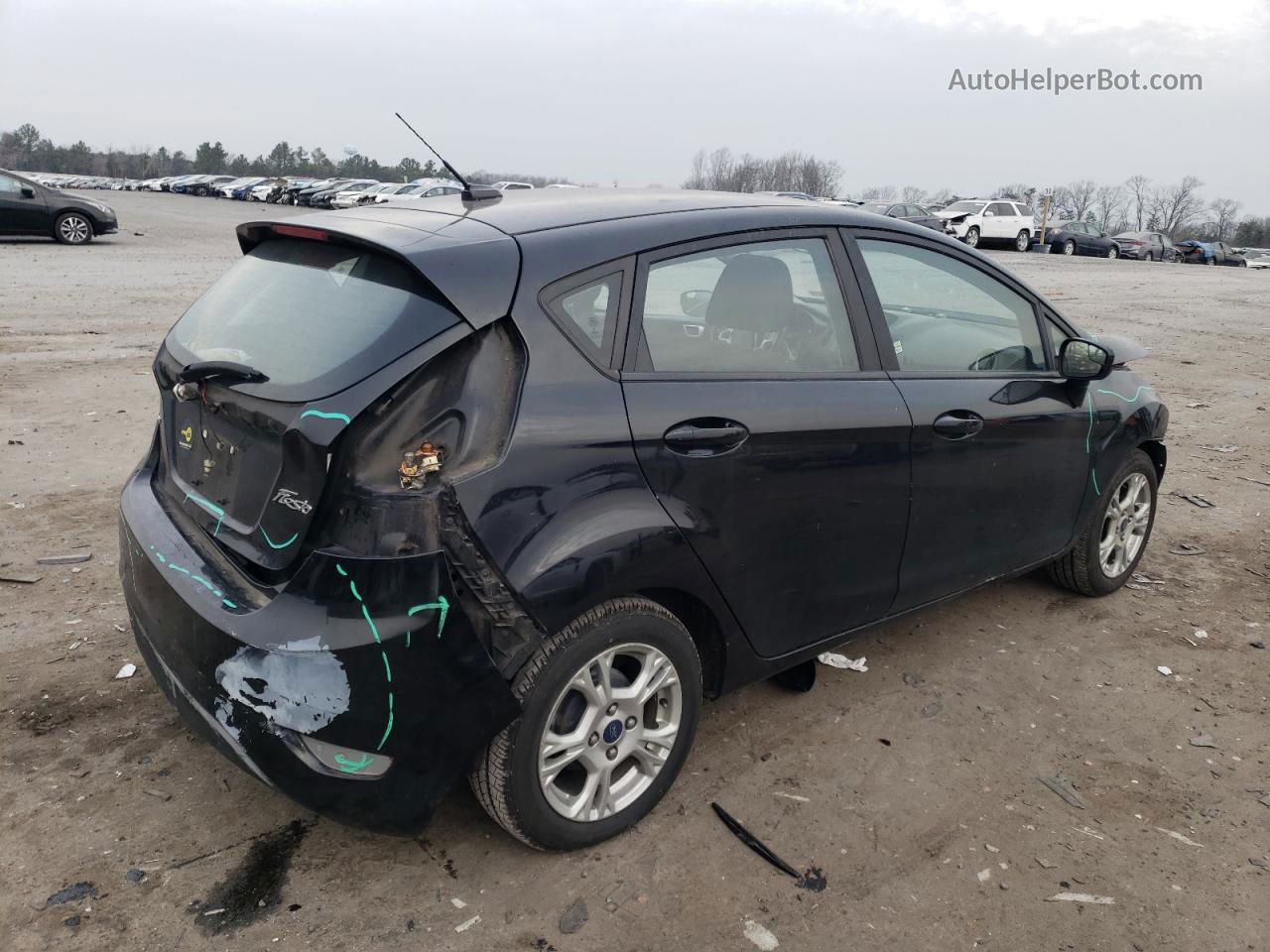 2015 Ford Fiesta Se Black vin: 3FADP4EJ0FM128837