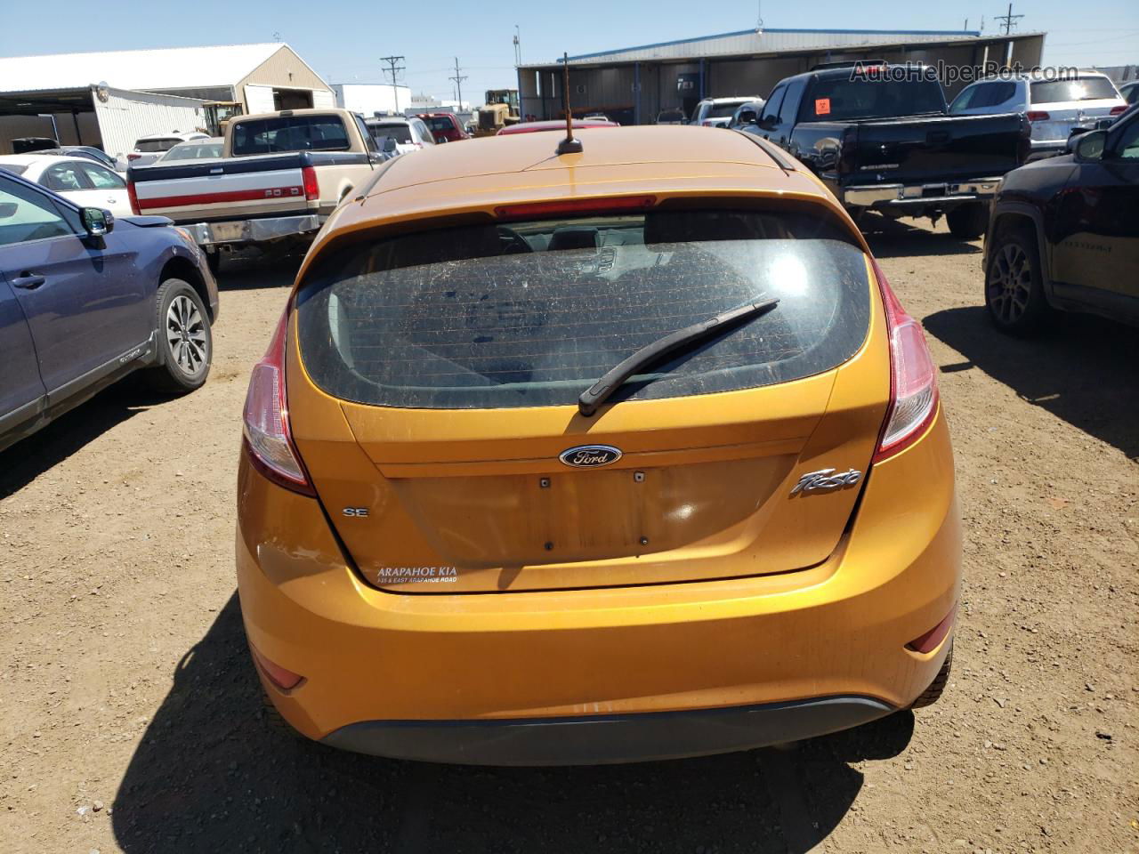 2016 Ford Fiesta Se Orange vin: 3FADP4EJ0GM105656